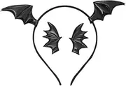 Black Devil Ears Headband Halloween Bat Hair Clips Bat Wings Head Band Devils Wing Headbands Halloween Costumes Cosplay Hair Accessories Barrettes Devils Horns Bats Headband