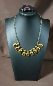 Paparazzi Extra Enticing Brass Necklace And Earrings