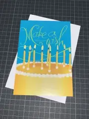 Hallmark Happy Birthday Card: Cake Candles Make A Wish Happier Year Ahead To You