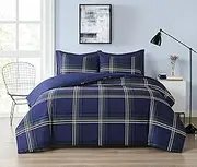 Truly Soft Bronson Plaid Full/Queen 3 Piece Comforter Set
