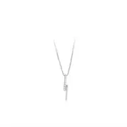 2PCS Silver plating Necklace Cute Geometry Pendant Necklaces Gift for Girl