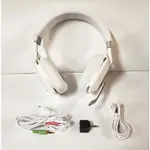 二手白色耳罩式耳機 附麥克風 TUTORABC線上學習專用耳機 電競玩家耳機 電玩專用耳麥 有線高音質耳機 配件齊全