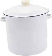 iplusmile Enamel Bucket Water Storage Container for Home Laboratory Chemical Barrel Versatile Rice Dispenser Easy to Clean Compact Design
