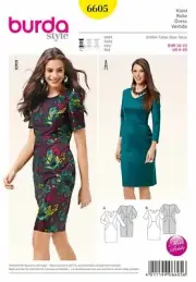 Burda Sewing Pattern 6605 Fitted Dress Misses Size 6-20