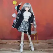 1/3 BJD Doll 22 in Height Doll Female Body with Fashion Outfit Full Set Kids Toy