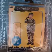 Size 4-6x ARMY Commando HALLOWEEN DRESS UP COSTUME walkie talkie canteen helmet