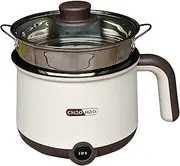 Electric Hot Pot:1.8L Ramen Cooker,Dual Power Mini Portable Multi-Functional Lazy Pot for Pasta,Noodles,Egg,Soup, Non-Stick Noodle Cooker with Boil Dry Protection for Dorm,Office
