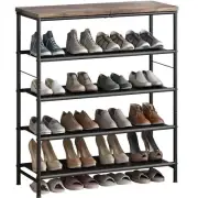 INGIORDAR Shoe Rack Organizer 5 Tier Metal Organizer Shelf with Industrial MD...