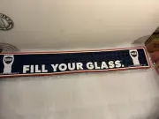 SAM ADAMS FILL YOUR GLASS BEER BAR MAT RUBBER RAIL RUNNER HOME BAR DECOR. NEW