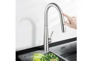 Smart Touch Sensor Kitchen Mixer Tap Pull Out Gooseneck Swivel Spout Round Brushed Laundry Kitchen Sink Faucets WELS ACA