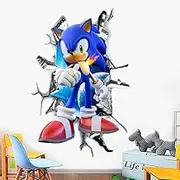 WXHFJW 3D Cartoon Wall Decals Removable Mario Boys Girls Wall Stickers Bedroom Living Room Home Décor Size：（40X60cm）
