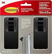 Command 17654MB-2ESF Hooks, Large, Black