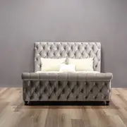 Sofia Velvet Queen Bed Frame
