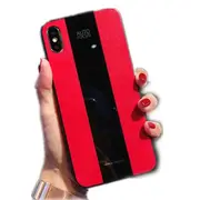 2 Pcs Shockproof Litchi Texture + Glass Case For Iphone Xs Max