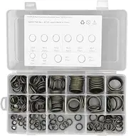 170PCS Oil Drain Plug Gasket Assortment Kit M6, M8, M10, M12, M14, M16, M18, M20, M22, M24 Oil Drain Plug Washer with Storage Box