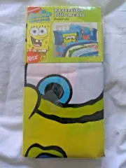 SpongeBob SquarePants Nicklodeon One Reversible Pillowcase Standard Size New