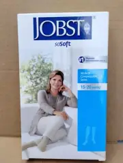 Jobst So Soft White 15-20 mmHg Compression Stockings Large Knee CT