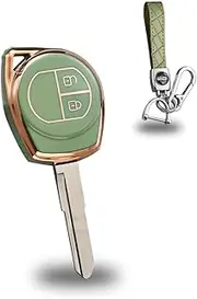 KUNIO Car Key Case Key Fob Fits Suzuki SX4 Grand Vitara Liana Window Swift Celerio Jimny Ciaz Alto Accessories TPU Key Cover Key Cover Protective Case Green