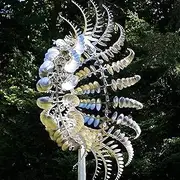 Magical Metal Wind Spinner, 3D Kinetic Wind Gyro Sculpture, Garden Yard Outdoor Decor