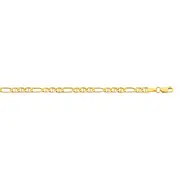 9ct Gold 19.5cm Marine 3+1 Bracelet
