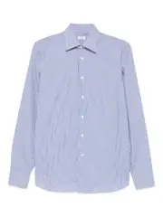 [Borriello] Borriello-Camicia A Righe Bianca E Azzurra-Uomo 40