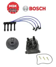 For Integra B18B1 NGK Blue Bosch Tune-Up Kit Cap Rotor Spark Plugs Wire Set (for: Honda)