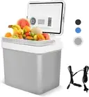 24 Liter Mini Car Fridge, Portable Camping Refrigerator Thermoelectric Iceless f