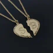 Personalized Him And Her Necklace Custom Couples Jewelry Set Initial Pendants