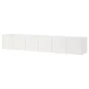 PLATSA wall storage, white/Fonnes white, 240x42x40 cm