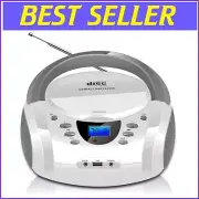 Compact CD Player Boombox with USB, Bluetooth & AUX - Perfect for Music Lovers