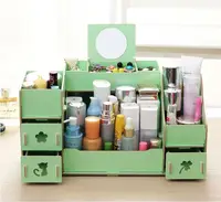 在飛比找樂天市場購物網優惠-韓版 木製DIY拼裝化妝品收納箱 多用途收納盒 木質收納盒 