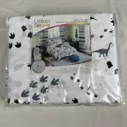 Urban Dreams Dusty The Dino Sheets Set Twin Flat Fitted Pillow Case NEW