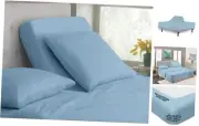 Split Head Flex King Sheet Set - Flex Head 34" Split Top KING Light Blue Solid