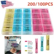 Heat Shrink Butt Wire Splice Connectors Seal Crimp Terminals Waterproof 200PCS