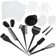 PAMINGONO Temporary Hair Dye 1 Set Professional Hair Coloring Kit Mixing Bowls Combs