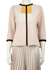Colourblock Zip Detail Top