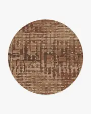 245' Round | Machine Washable Runner Rug | Kid & Pet Friendly | Indoor Rug | Architectural Digest Brooklyn Copper Clay Tufted Rug | Ruggable