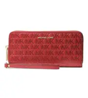 Michael Kors Logo Jet Set Zip Wristlet/Wallet - Crimson -NWT-# 34F2GJ6T7Y