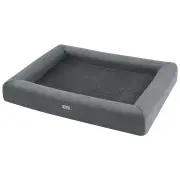 Pet Bed Dog Cat Large Calming Soft Sofa Cushion Egg Crate Washable Grey