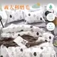 【夢之語】義大利磨毛柔絲棉 (簡單森活) 床包枕套組 雙人/加大 被套 超細纖維