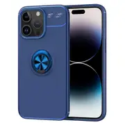 Protective Phone Case for iPhone 15 Pro Max ,Rotary Ring Holder Kickstand Soft TPU Cover
