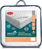 Comfortech anti Stain Single Bed Mattress Protector, Soft Microfibre, Teflon Fab