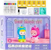 Plaster Painting Set,Bear Plaster Craft Painting Set - Project Creative Activity, Kids Arts and Crafts with Paint for Home Decoration