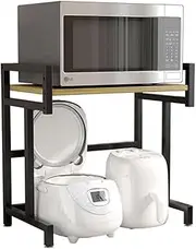 Microwave Oven Rack Microwave Oven Rack Rice Cooker Rack Home Desktop Storage Rack Kitchen Supplies Organizer Spice Rack Microwave Shelf for Kitchen (Color : Black, Size : 40 * 36 * 60cm)