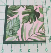 THREE DECORATIVE COCKTAIL NAPKINS for DECOUPAGE "Foliage" on pink background