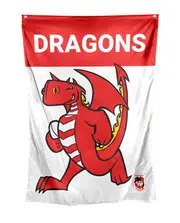 St George Illawarra Dragons NRL Retro Mascot Design Wall Flag Banner
