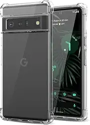 Svanove for Pixel 6 Pro Case Clear, Transparent Jelly Protective Silicone Phone Case with Design for Women Girly Cute Simple, Thin Slim Fit Soft Flexible TPU Shockproof Bumper, Crystal Clear