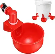Leona Co Automatic Chicken Water Cups, 4/6/10/15pcs Automatic Chicken Water Feeder, Poultry Drinking Waterer Kit Suitable for Chicks, Duck, Goose, Turkey and Bunny (6)