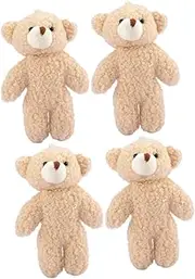 Abaodam 4Pcs Plush Bear Keychain Pendants Adorable Stuffed Animals Charms for Bags Backpacks and Mobile Phones Cute Ornaments and Decorative Accessories