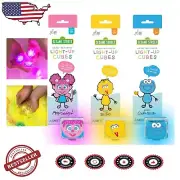 Bright Water-Activated Light-Up Cubes for Sensory Play - Sesame Street Edition